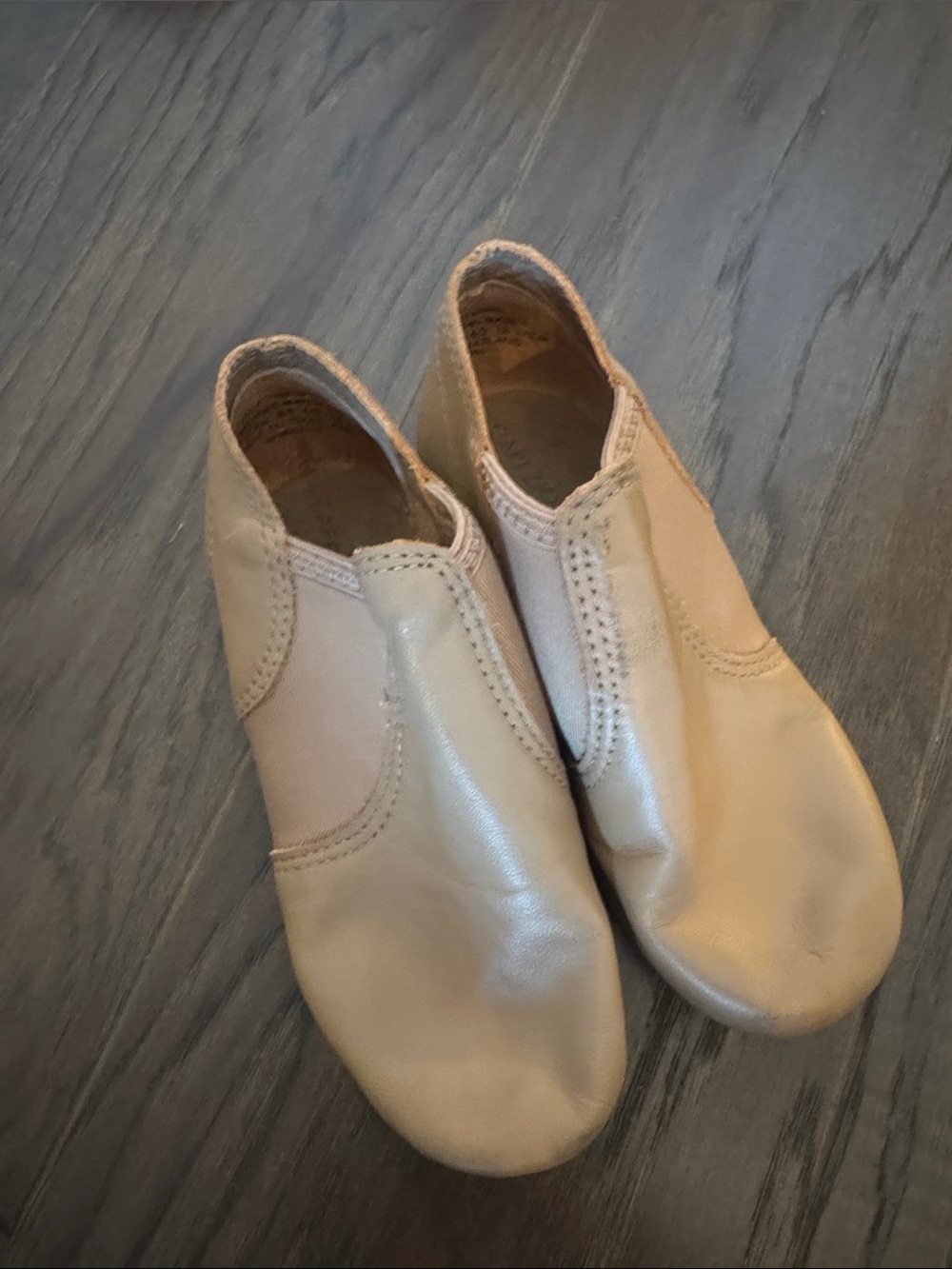 Capezio Kids Slip-On Jazz Shoes in Tan